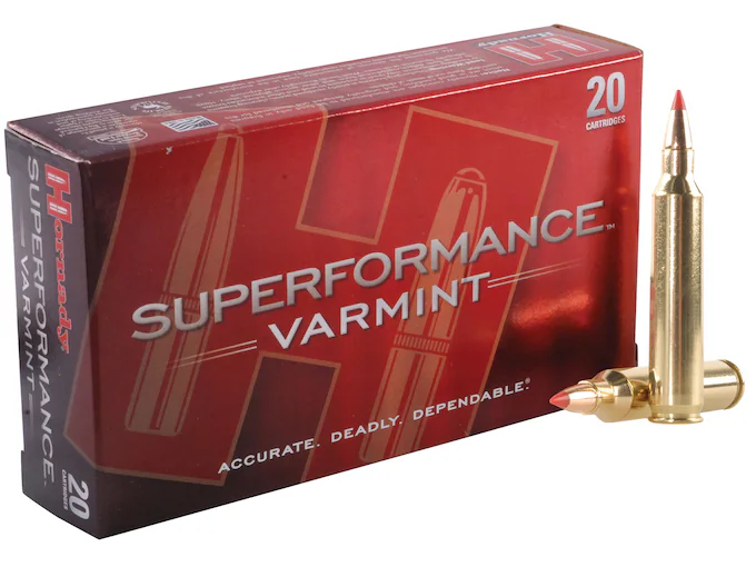 Hornady Superformance Varmint 204 Ruger Ammo 40 Grain Hornady V-Max Polymer Tip 500rounds - Fast Ship
