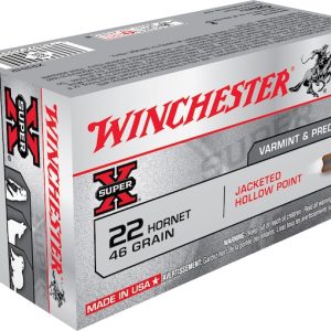 In Stock: Winchester Super X 22 Hornet Ammo 46 Grain Jacketed Hollow Point  200 rounds