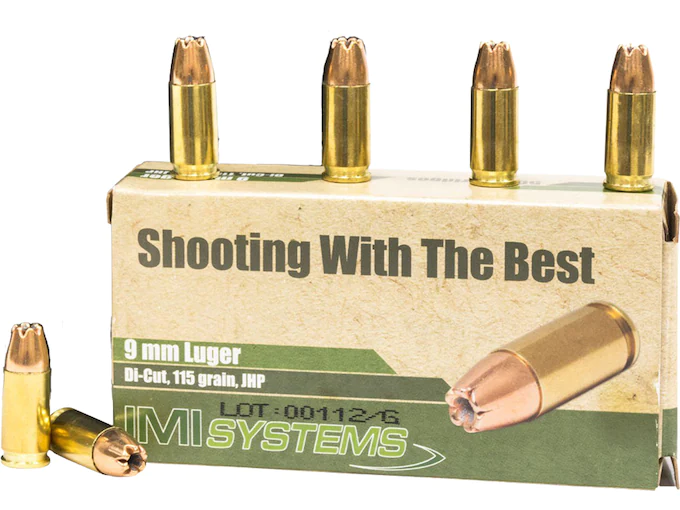 Shop IMI 9mm Luger Ammo 115 Grain Jacketed Hollow Point
